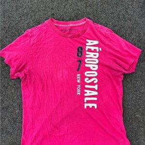 Aeropostale Vibrant Pink Tee with Bold Lettering
